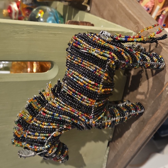 Beaded Zebra Figurine - Picture 3 of 5